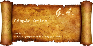 Gáspár Arita névjegykártya